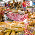 Bread stall at the Marché Président Wilson 